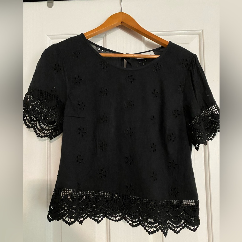 Hollister black blouse